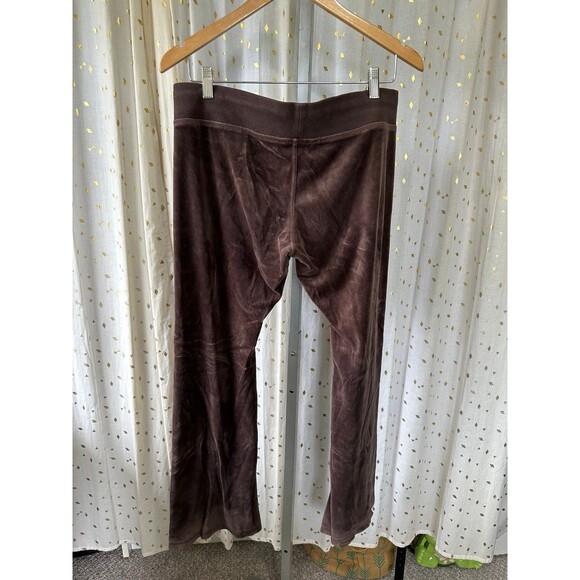 Vintage Y2K Express Women's Low Rise Velour Pull On Drawstring Track Pants M - Picture 3 of 4